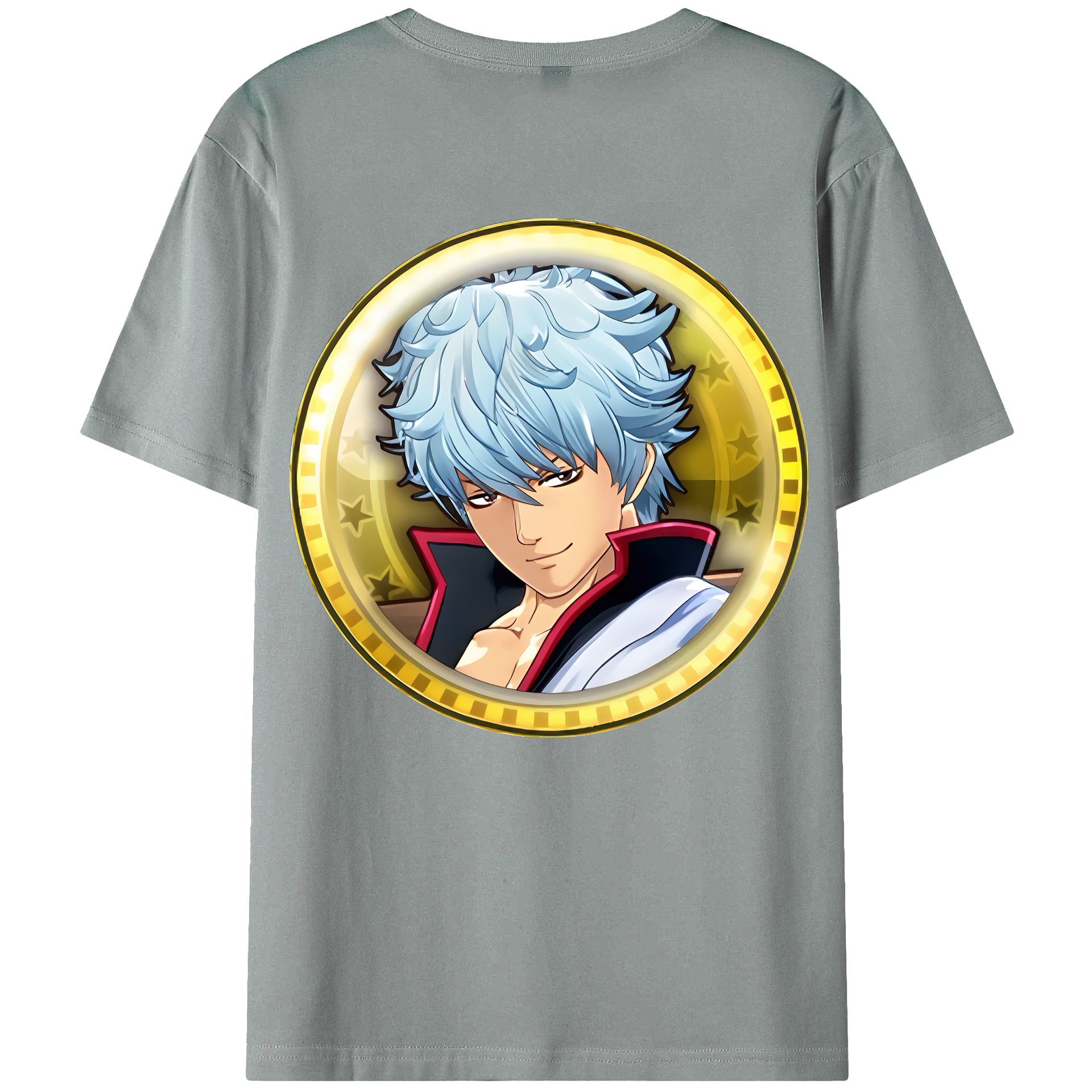 （画像用） ぎんたま 坂田銀時（さかたぎんとき） 神楽 志村新八（しむら しんぱち） GINTAMA Sakata Gintoki Kagura Shimura Shinpachi 綿100％ メンズ半袖Tシャツ（バックプリント） 通気性